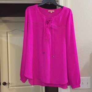 Lace up blouse in like new condition.